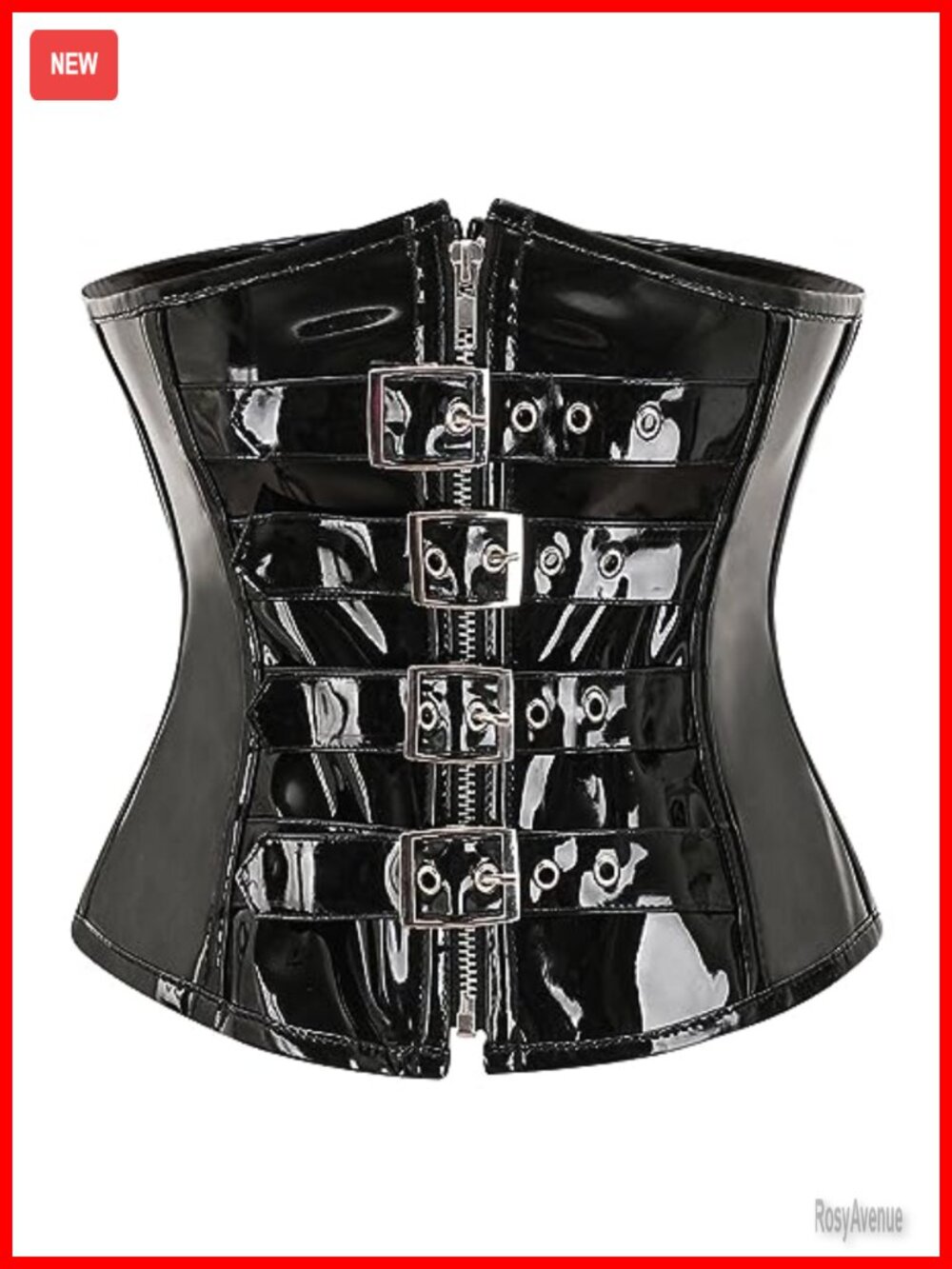 PVC Leather Underbust Waist Training Bustier Corset Top